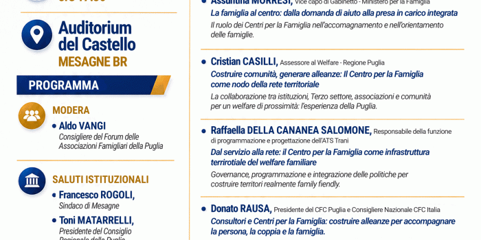 Dal Centro per la Famiglia come servizio a infrastruttura territoriale del welfare familiare
