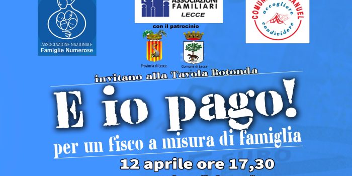 Verso la Conferenza regionale della famiglia, a Lecce il primo tavolo monotematico dedicato al Fisco