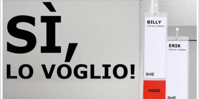 Ikea Bari, e se si proponesse un concorso per premiare le giovani coppie che vogliono “metter su famiglia”?